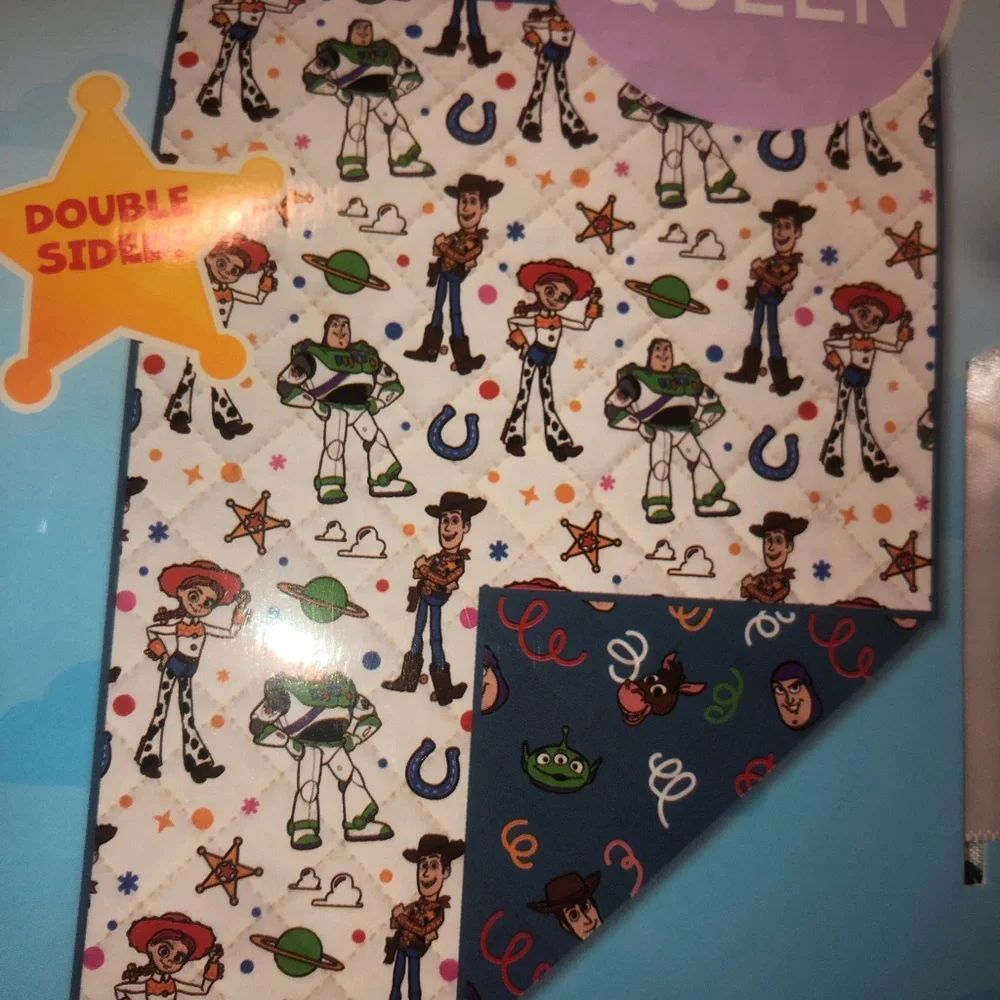 💙 Toy Story Full/Queen Quilted Blanket - Reversible 💙 Disney 💙 Pixar